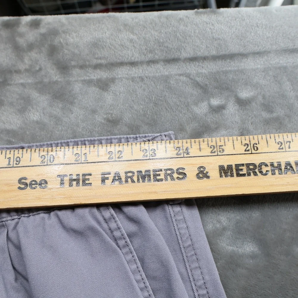 Cotton Traders Men Mercury Pleated Chino Pants Purple Gray Size 50 Elastic Waist